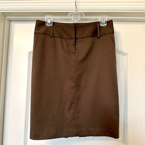 Express - Adorable Brown Pencil Skirt with Leopard Lining - Great Condition!